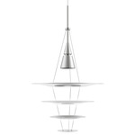 Enigma Halogen Pendant - Open Box - Brushed Aluminum / White