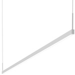 Thin-Line 6 Foot Two Sided Pendant - Overstock - Satin White / White Acrylic