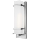 Alban Outdoor Wall Sconce - Open Box - Satin Aluminum / Opal