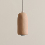 Ceramic Spot Pendant - Overstock - Bone / Tan Clay Shade