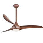 Light Wave Ceiling Fan with Light - Overstock - Distressed Koa / Frosted White