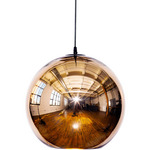 Fort Knox Spun Metal Mini Pendant - Overstock - Black / Gold