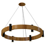 Flow Ring Pendant - Teak