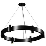 Flow Ring Pendant - Black