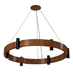 Flow Ring Pendant - Imbuia