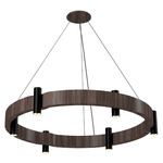 Flow Ring Pendant - American Walnut