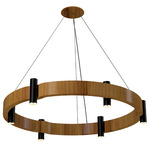 Flow Ring Pendant - Teak