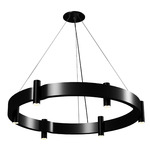 Flow Ring Pendant - Black