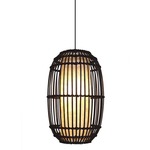 Kai Lantern Pendant - Brown / Brown