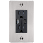 Buster + Punch Complete Metal USB-A+C Duplex Outlet - Steel
