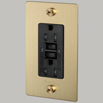 Buster + Punch Complete Metal Duplex GFCI Outlet - Brass