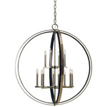 Constellation Foyer Chandelier - Brushed Brass / Matte Black