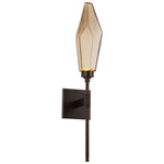 Rock Crystal Belvedere Wall Sconce - Flat Bronze / Chilled Bronze