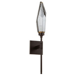 Rock Crystal Belvedere Wall Sconce - Flat Bronze / Chilled Smoke