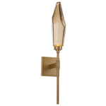 Rock Crystal Belvedere Wall Sconce - Gilded Brass / Chilled Bronze