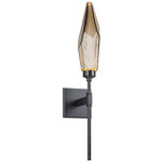 Rock Crystal Belvedere Wall Sconce - Matte Black / Chilled Bronze