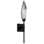 Rock Crystal Belvedere Wall Sconce - Matte Black / Chilled Smoke