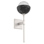Cabochon Belvedere Wall Sconce - Black Marble / Beige Silver / Clear