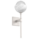 Cabochon Belvedere Wall Sconce - White Marble / Beige Silver / Clear