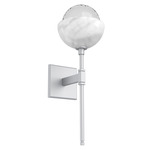 Cabochon Belvedere Wall Sconce - White Marble / Classic Silver / Clear