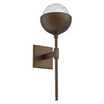 Cabochon Belvedere Wall Sconce - Flat Bronze / Clear