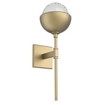 Cabochon Belvedere Wall Sconce - Gilded Brass / Clear