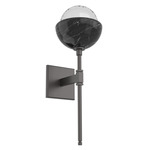 Cabochon Belvedere Wall Sconce - Black Marble / Graphite / Clear