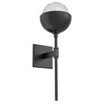 Cabochon Belvedere Wall Sconce - Matte Black / Clear