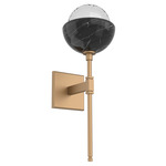 Cabochon Belvedere Wall Sconce - Black Marble / Novel Brass / Clear