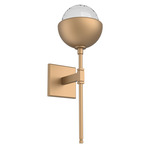 Cabochon Belvedere Wall Sconce - Novel Brass / Clear