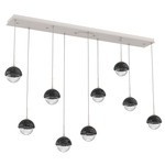 Cabochon Linear Multi Light Pendant - Black Marble / Beige Silver / Clear