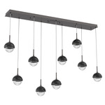 Cabochon Linear Multi Light Pendant - Black Marble / Graphite / Clear