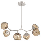 Luna Modern Branch Chandelier - Beige Silver / Bronze Zircon