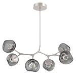 Luna Modern Branch Chandelier - Beige Silver / Smoke Zircon