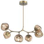 Luna Modern Branch Chandelier - Gilded Brass / Bronze Geo