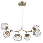 Luna Modern Branch Chandelier - Gilded Brass / Clear Zircon