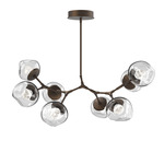 Luna Modern Branch Chandelier - Flat Bronze / Clear Zircon