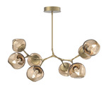 Luna Modern Branch Chandelier - Gilded Brass / Bronze Geo