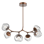 Luna Modern Branch Chandelier - Burnished Bronze / Clear Zircon