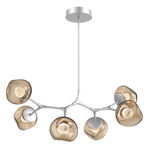 Luna Modern Branch Chandelier - Classic Silver / Bronze Floret