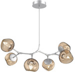 Luna Modern Branch Chandelier - Classic Silver / Bronze Geo