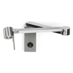 Manhattan Reading Swing Arm Wall Light - Satin Nickel / Satin Nickel