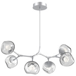 Luna Modern Branch Chandelier - Classic Silver / Clear Zircon