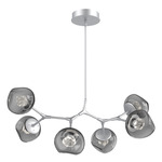 Luna Modern Branch Chandelier - Classic Silver / Smoke Zircon