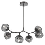 Luna Modern Branch Chandelier - Graphite / Smoke Geo