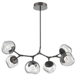 Luna Modern Branch Chandelier - Graphite / Clear Zircon