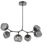 Luna Modern Branch Chandelier - Graphite / Smoke Zircon