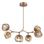 Luna Modern Branch Chandelier - Novel Brass / Bronze Geo