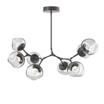 Luna Modern Branch Chandelier - Graphite / Clear Zircon