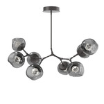 Luna Modern Branch Chandelier - Graphite / Smoke Zircon